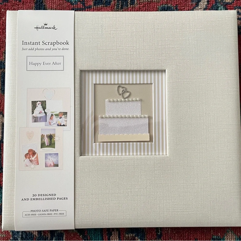 Hallmark Cream Instant Scrapbook with Heart Design - Picture 1 of 7